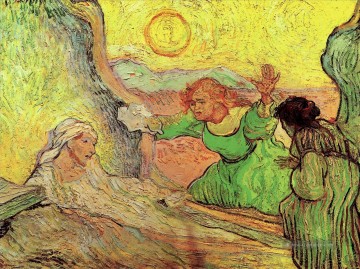 die Auferweckung des Lazarus nach Rembrandt Vincent van Gogh Ölgemälde